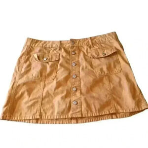 American Eagle Womens Gold High Rise A Line Skirt 20